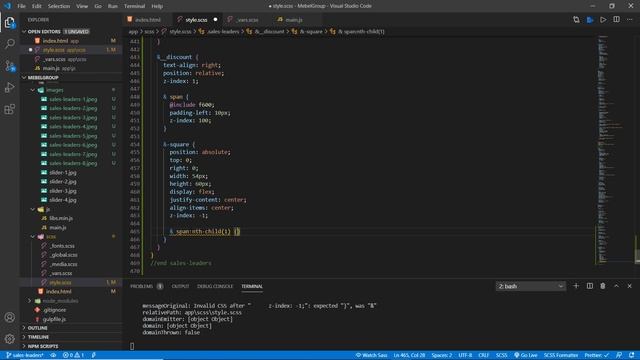 HTML Верстка интернет магазина Sales Leaders смотреть онлайн