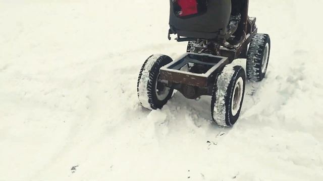 ПЕРВЙ ВЫЕЗД ТРАКТОРА, На лысой резине по сугробам!!! смотреть онлайн