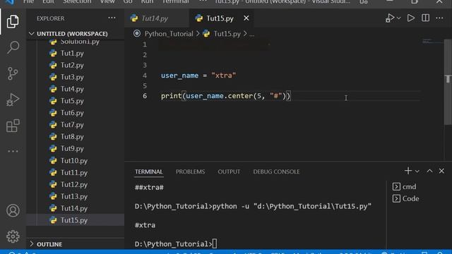 Python Tutorial #tutorial 15 || Center Method in Python смотреть онлайн