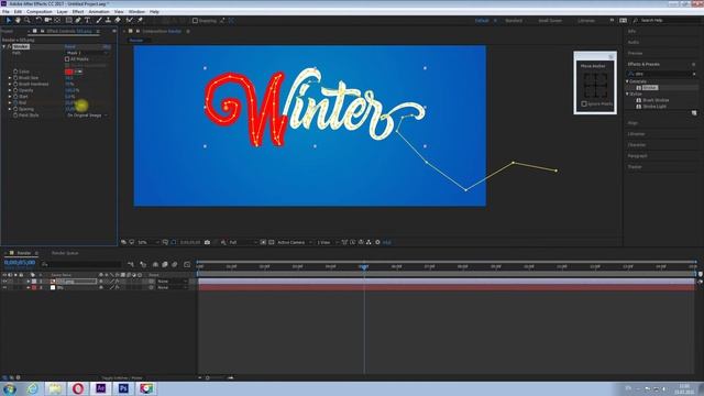 ? Анимация Рукописного Текста в #AfterEffects. Имитация Эффекта Рисования рукой с кистью.