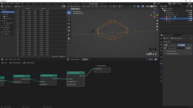 Blender 3.2.x - 11 - Mesh To Curve sur Geometry Nodes смотреть онлайн