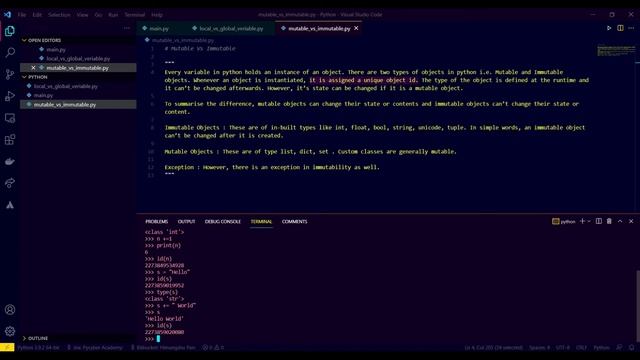 Mutable & Immutable Objects in Python | Python for Beginners смотреть онлайн