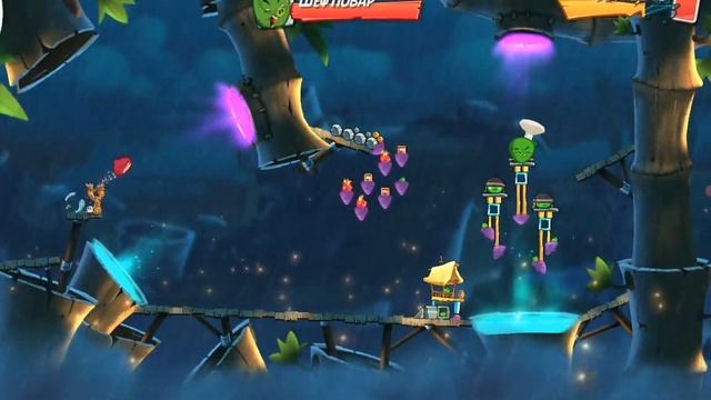 angry birds 2. паника короля свиней ! босс в порталах ! смотреть онлайн