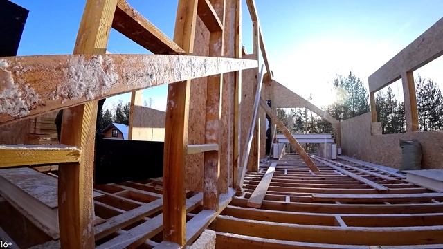 Строим БАРНХАУС из СИП-панелей. МОНТАЖ КРОВЛИ (ДЕНЬ 13-14) Дом из СИП панелей в стиле БАРН ХАУС. смотреть онлайн