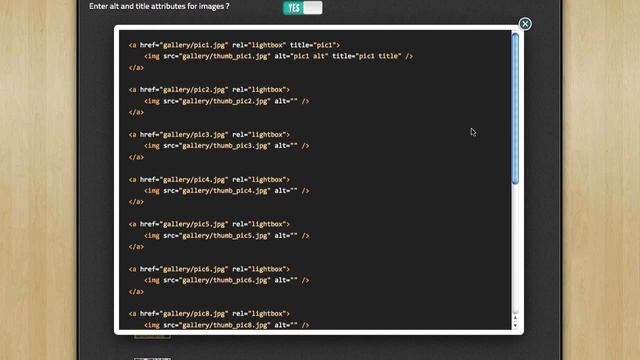 Gallerygen - Image Gallery HTML Code Generator смотреть онлайн