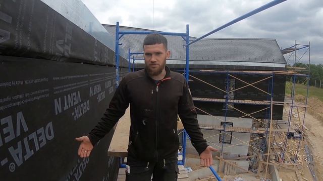 Подконструкция и дружественные металлы для вентилируемого фасада из натурального сланца. смотреть онлайн