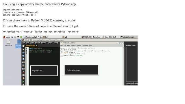 Raspberry Pi: Python console works - but file isn't for Pi-3 camera смотреть онлайн