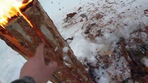 Финская свеча из пня