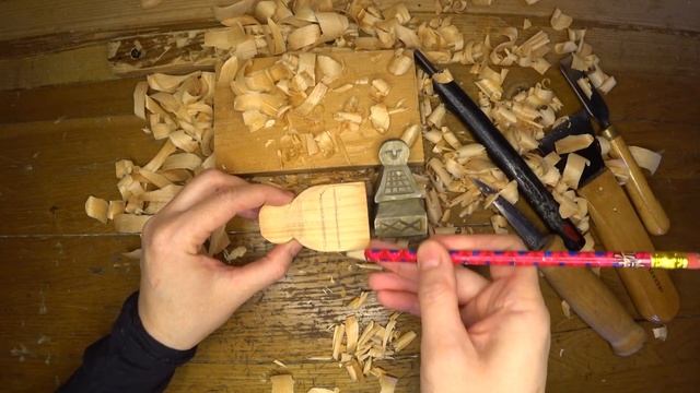 Поморская деревянная кукла - панка.|| ASMR || Woodcarving