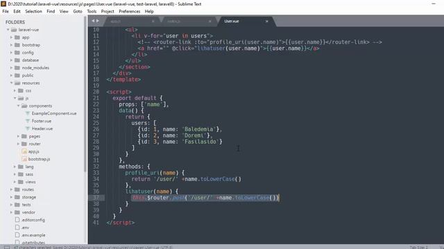 Tutorial Laravel Vue js Indonesia #17 - Router Push смотреть онлайн