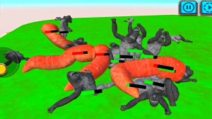 Эпическая битва! Приматы против Гигантских Древних Червей