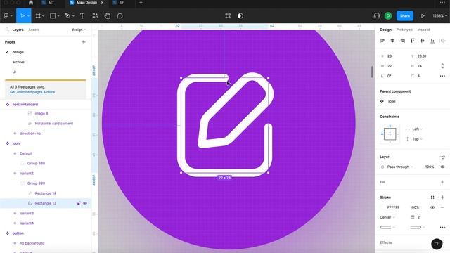 WEB DESIGN IN FIGMA ep.09: Features Icons + Global Auto Layout – Free UX / UI Course смотреть онлайн