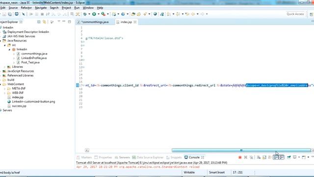 Enable login with LinkedIn with JAVA Web Projects смотреть онлайн