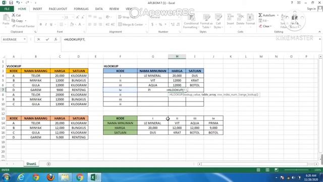 Excel Vlookup&Hlookup, Rumus IF, Average/Min/Max, Debit/Kredit - Click it! смотреть онлайн