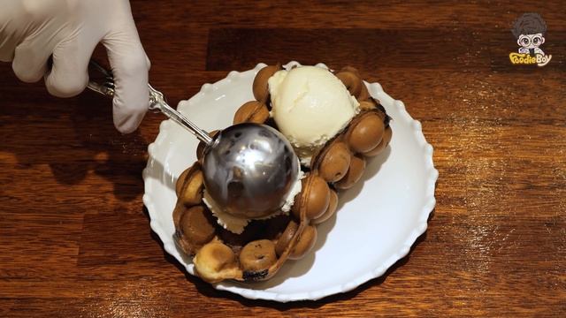 쵸코 아이스크림 홍콩와플(Chocolate Ice Cream Hongkong Waffle) - Korean Street Food / 순천 조례동 카페린튼