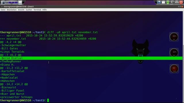 Texte vergleichen mit "diff" смотреть онлайн