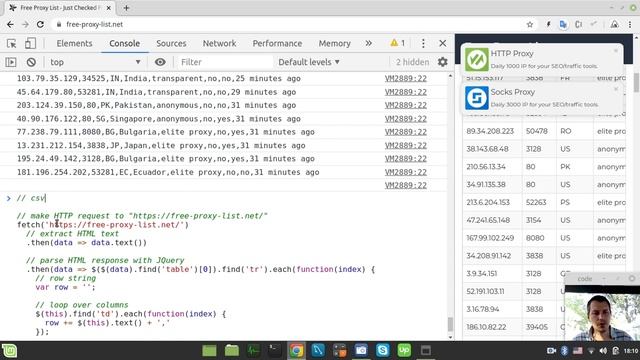 Extracting HTML table DATA and downloading it as CSV file using Chrome Developer Tools and JQuery смотреть онлайн