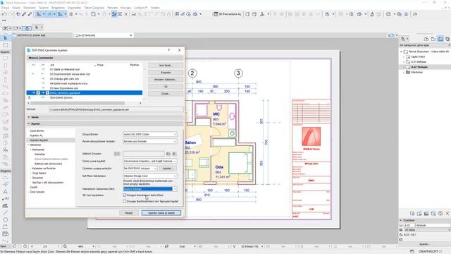 ARCHICAD - DWG Çevirmen Ayarları смотреть онлайн