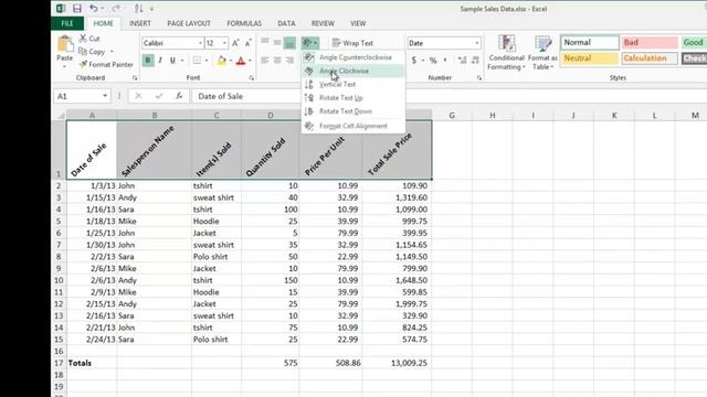 How to Change The Orientation of Cell Data in Microsoft Excel смотреть онлайн