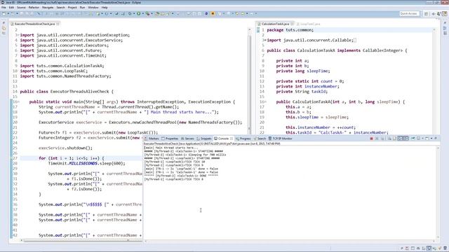 Executor Threads Alive Check -- Checking if a thread is alive in Executor Framework смотреть онлайн