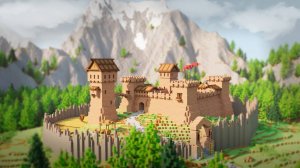 Строю ▌Средневековую крепость ▌в майнкрафт 1.19.2