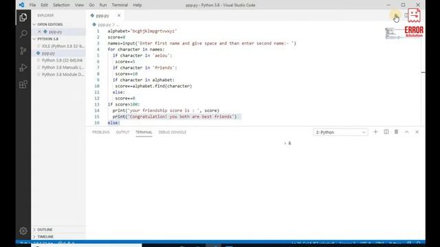 fun python projects for beginners | friendship calculator using python | python programming [python смотреть онлайн