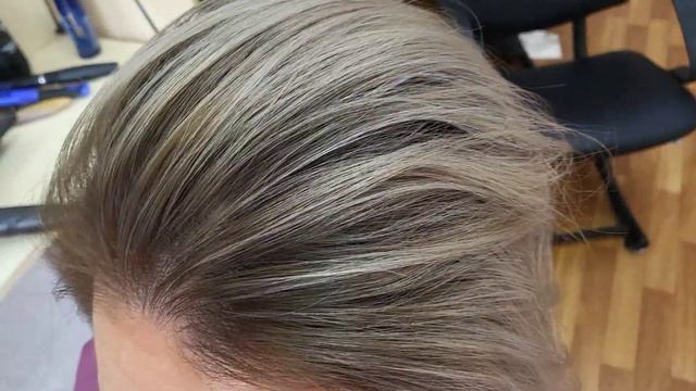 Сoloring Gray Hair. Highlighting Of Hair.
