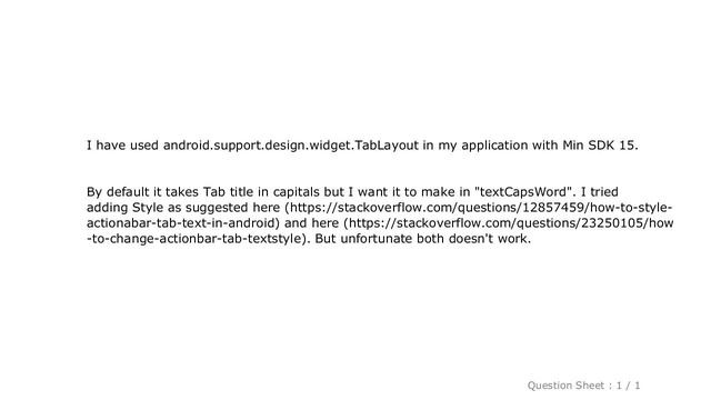 Android : TabLayout Tab Title text in Lower Case смотреть онлайн