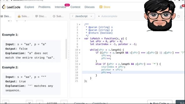 Leetcode Question 44 "Wildcard Matching" in Javascript смотреть онлайн