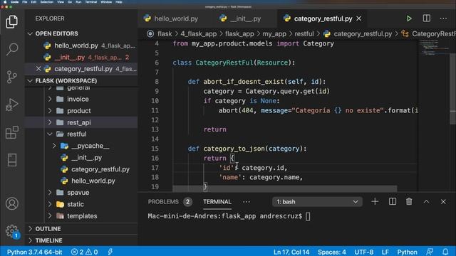 ? Crear una Api Rest con Flask Restful y Python | Diccionario a json #5 смотреть онлайн