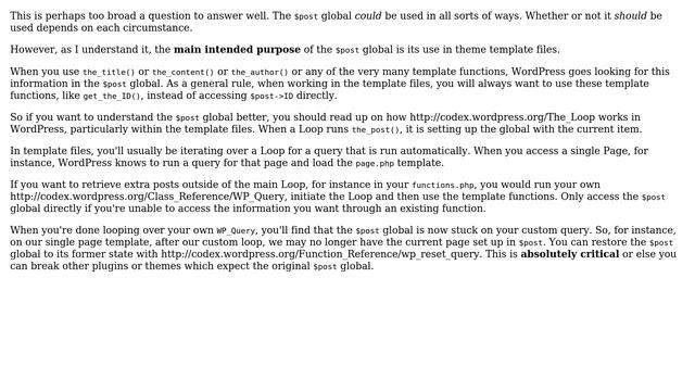 Wordpress: When to use global $post and other global variables? (2 Solutions!!) смотреть онлайн