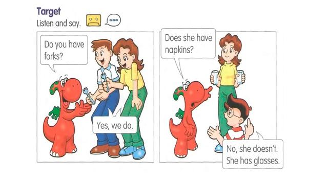 English Lesson 23 – Do You Have Plates? | ENGLISH VIDEO COURSE FOR KIDS