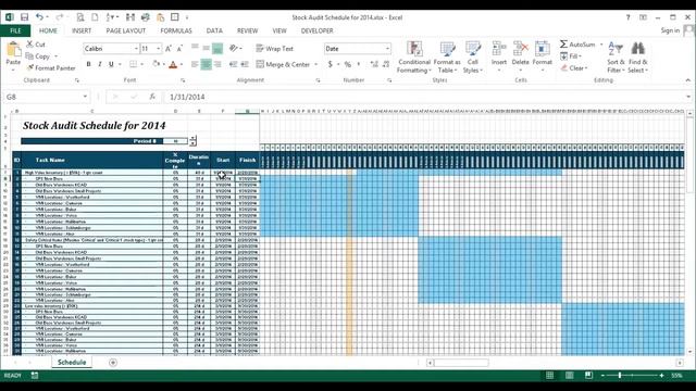 Audit Gant Chart in Excel смотреть онлайн