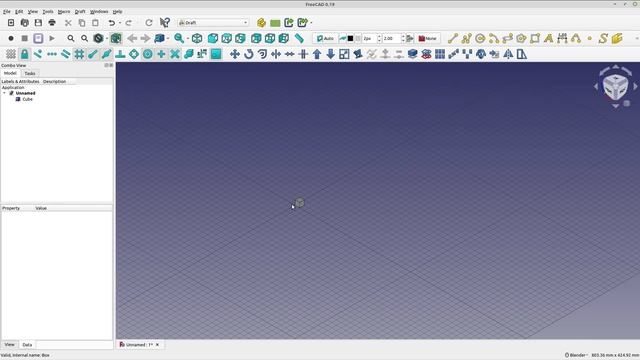 FreeCAD - ( QUICKIE ) Tame Draft Grid, some simple settings. смотреть онлайн