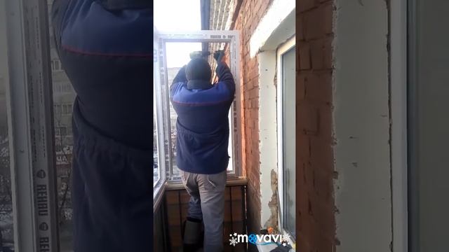 Монтаж балкона с усилением парапета и изготовлением крыши. смотреть онлайн