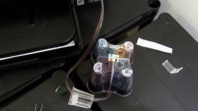 Ciss continuous ink system install for HP officejet 7000 a3 printer смотреть онлайн