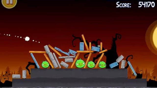 Angry Birds Seasons Trick or Treat Halloween 2-11 3 stars walkthrough Theme 2 Gameplay Tutorial смотреть онлайн