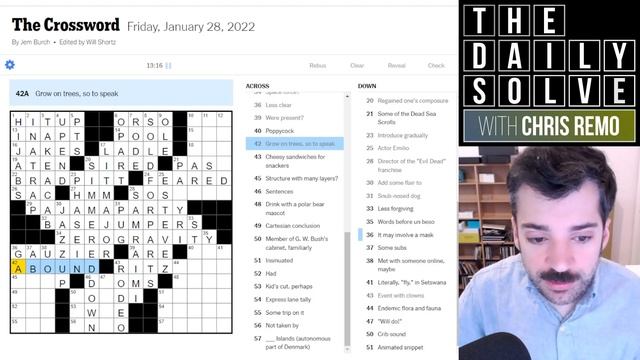 Just the Right Challenge for a Friday Crossword - 28 January 2022 New York Times Crossword смотреть онлайн