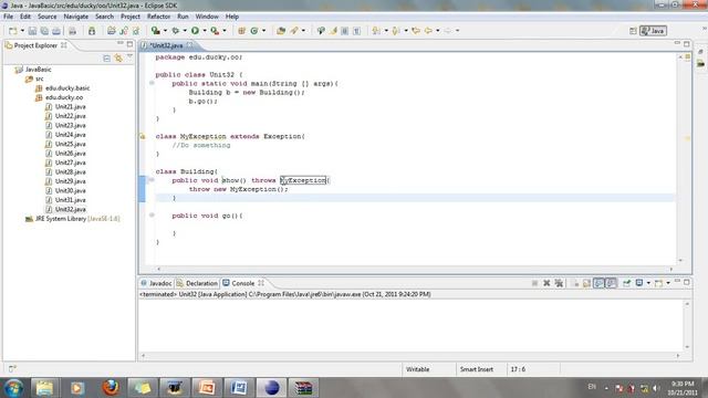 Java cơ bản 32: throw and throws смотреть онлайн
