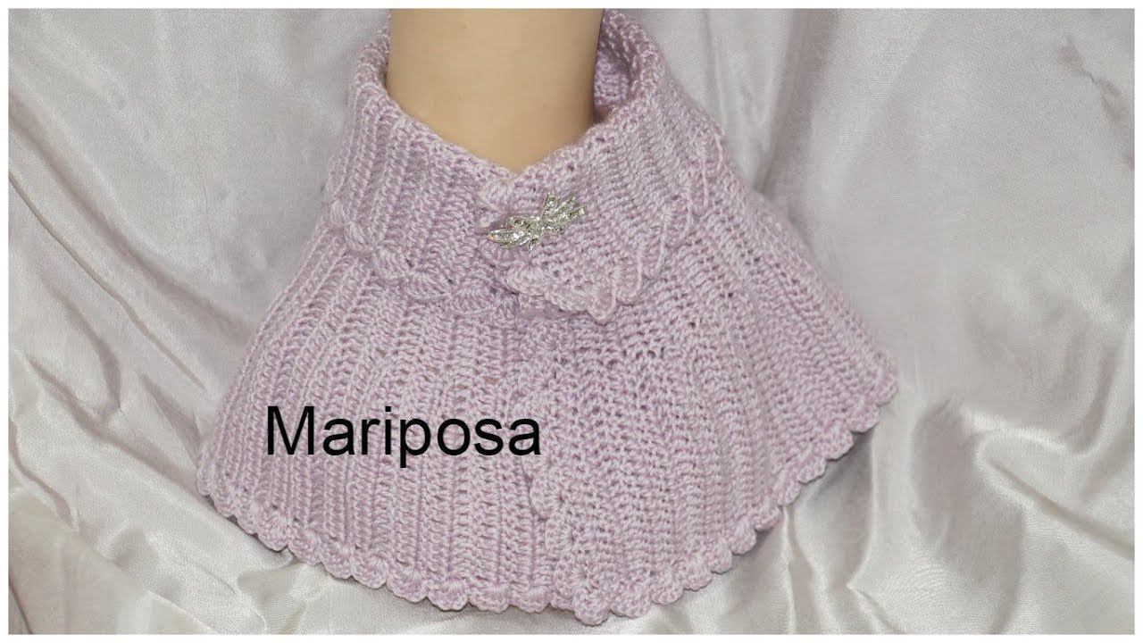 Шарф - манишка крючком поперёк. Scarf Crochet Unisex