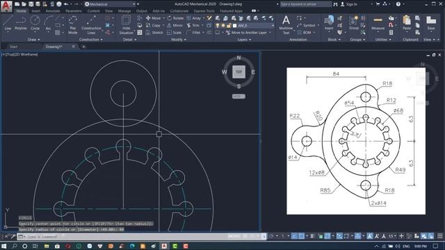 AutoCAD Exercises NO 1 смотреть онлайн