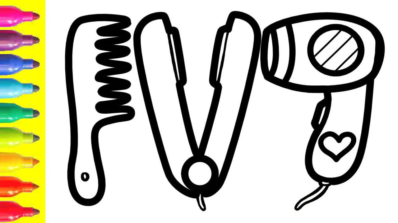 Bolalar Uchun Sochlarini Fen Va Taroqni Qanday Chizish Mumkin& How To Draw Hair Accessories For Kids