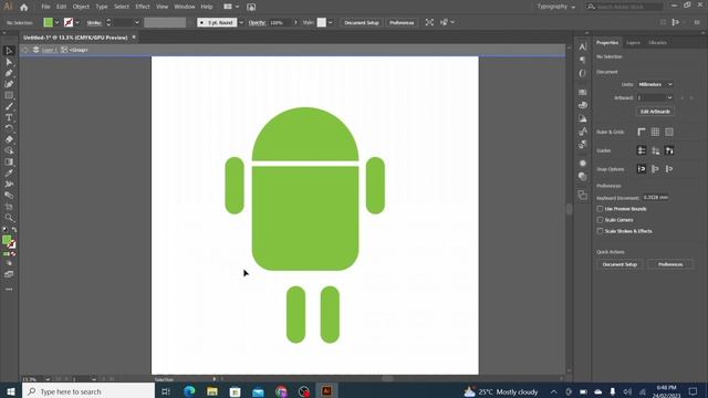 How to make Android logo in Adobe illustrator 2023.@MuhammadUmerAkram смотреть онлайн