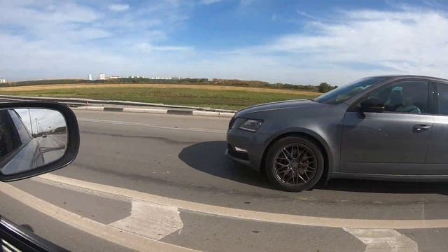 Subaru Legacy 2.0 260hp vs Skoda Octavia 1.8 240hp Stage1! смотреть онлайн