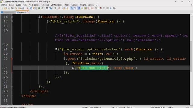 7: Combobox (Select) dinámicos en PHP, AJAX y MySQL смотреть онлайн