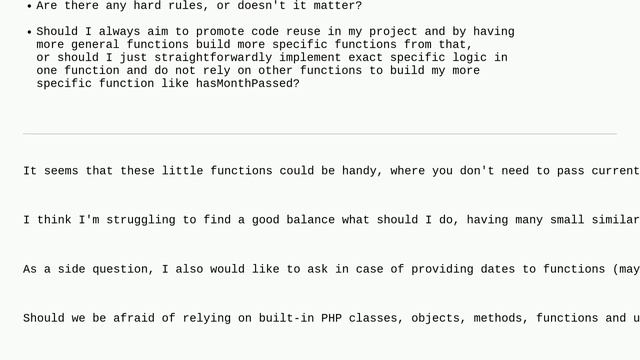 Codereview: Four functions to measure and compare months of duration from one or two dates смотреть онлайн