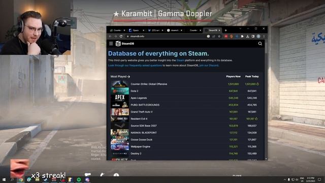 Ohnepixel React To Currently 1.5 Million CSGO Playing Players NEW RECORD смотреть онлайн