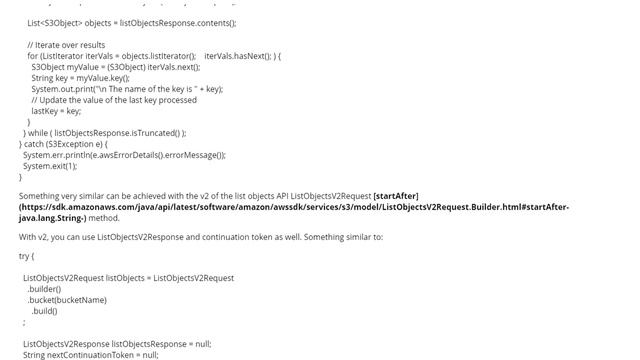 AWS SDK V2 S3 fetch object is not fetching objects more than 1000 (1 answer) смотреть онлайн