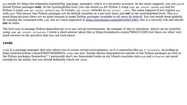 Ubuntu: What are the differences/similarities between multiple python package management? смотреть онлайн