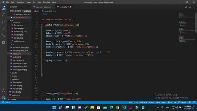 Category Add - How to create Table and insert data in PHP & MySQL database Part-11 смотреть онлайн